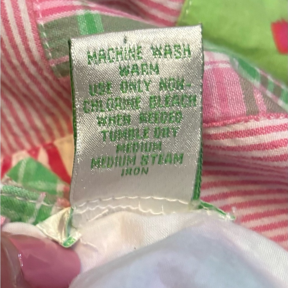 Savannah Girls Patchwork Dress Size 7 Pink Green Floral Easter Spring Cotton - Picture 9 of 11